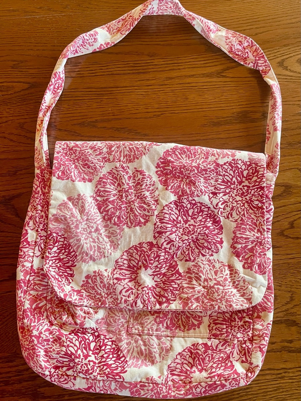 Pink Floral Crossbody Shoulder Bag